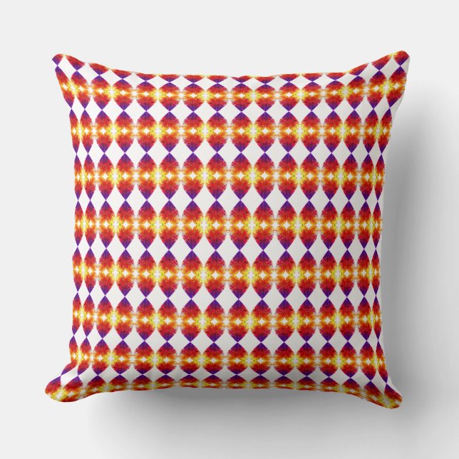 Multi colored throw pillow. throw pillow (Front)