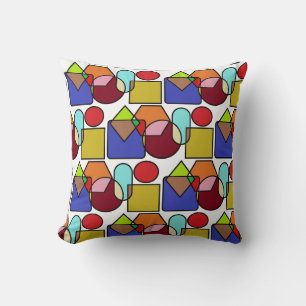 Multi-Colored Throw Pillows with Circle Design