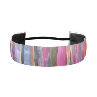 Multi-colored tie-dye athletic headband