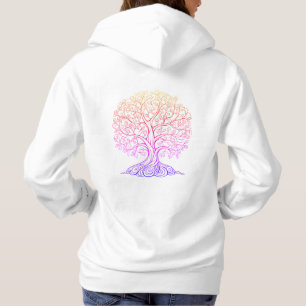 Multi-Colored Tree of Life Unisex Spiritual Graphi Hoodie