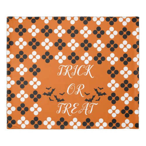MULTI_COLORED TRICK OR TREAT POLKA DOTS  DUVET COVER