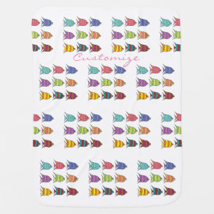 Multi-colored Tropical Fish Thunder_Cove Baby Blanket