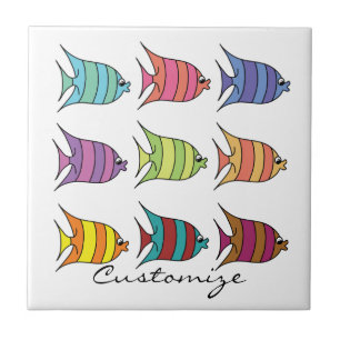 Multi-colored Tropical Fish Thunder_Cove Ceramic Tile