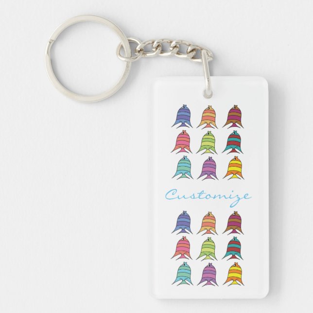 Multi-colored Tropical Fish Thunder_Cove Keychain (Front)