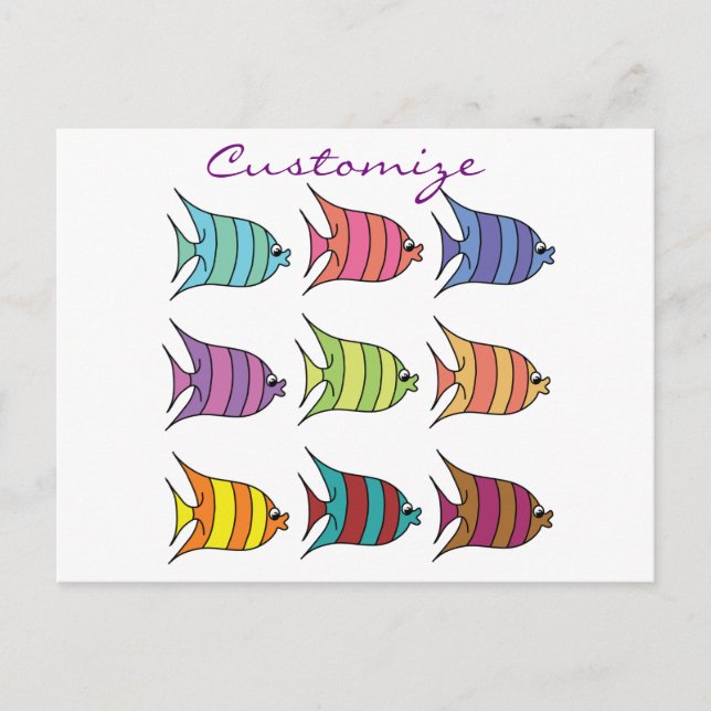Multi-colored Tropical Fish Thunder_Cove Postcard (Front)
