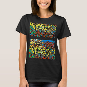 Multi-Colored Tulip Shirt (Black)