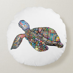 Multi-colored Turtle Cushion/Pillow Round Pillow