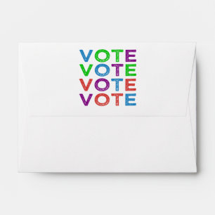 Multi-colored VOTE Envelope