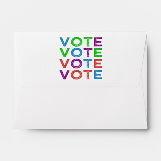 Multi-colored VOTE  Envelope (Back (Top Flap))