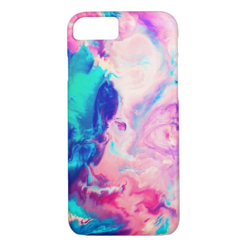 Multi_Colored Watercolor Swirl Pattern iPhone 87 Case