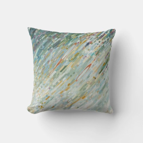 Multi Colored Wave_ Coastal Beach Pillow by Juul