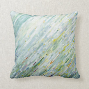Multi Colored Wave- Coastal Beach Pillow by Juul
