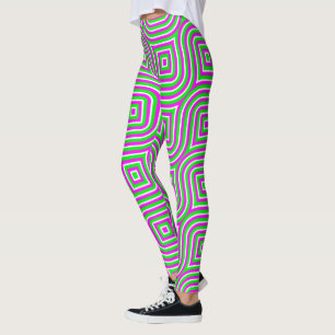 Multi-colored wavy Stripes Leggings