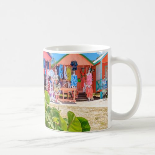 Multi Colored Wood Cottages  Long Bay Beach Coffee Mug