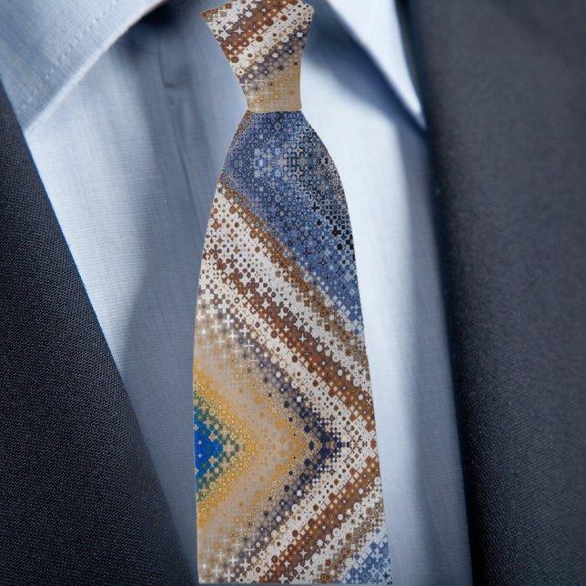Multi Colored Zig Zag Pattern Necktie (Creator Uploaded)