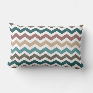 Multi Colored ZigZag/ Checkered Reversible Pillow