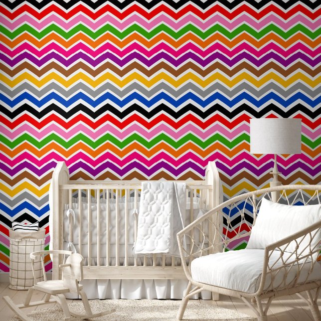Multi Colored Zigzag Chevron Pattern Design  Wallpaper (Creator Uploaded)