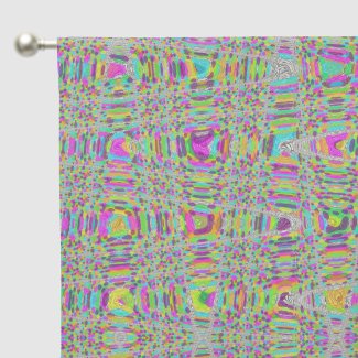 Multi-colored Zigzag Patterned Drapes Curtains