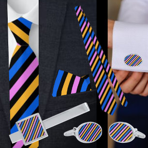 Multi Colorful Striped Handkerchiefs Bandana