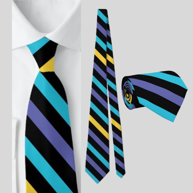 Multi Colorful Striped   Neck Tie (Creator Uploaded)