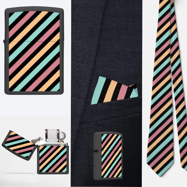 Multi Colorful Striped   Zippo Lighter (Creator Uploaded)