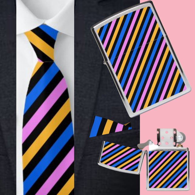 Multi Colorful Striped   Zippo Lighter (Creator Uploaded)