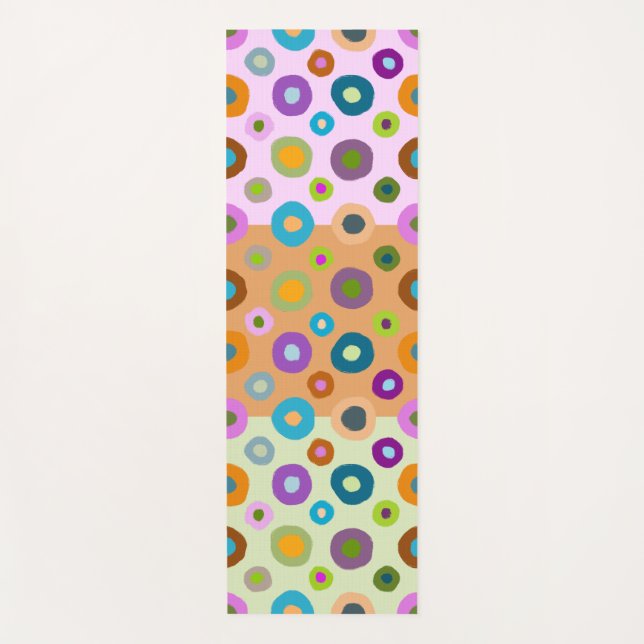 Multi Colorful yoga Matt funky boho double sided Mat (Front)