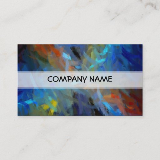 Customizable Multi Colors Abstract Art Painting Business Card