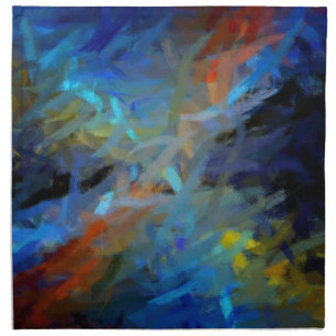 Multi Colors Abstract Art Painting Napkin