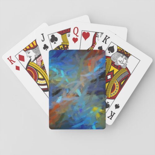 Multi Colors Abstract Art Painting Poker Cards