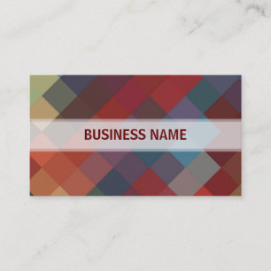 Multi Colors Diamond Seamless Pattern 3 Business Card