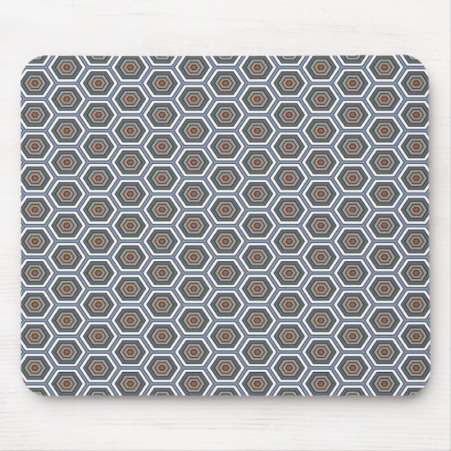 Multi Colors Hexagons. Honeycomb Mesh Pattern. Mouse Pad (Front)