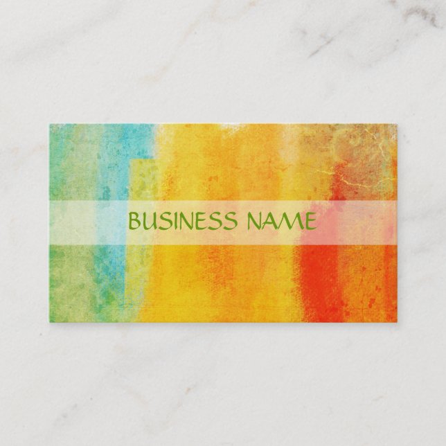Multi-colors Painting Abstract Art Business Card (Front)