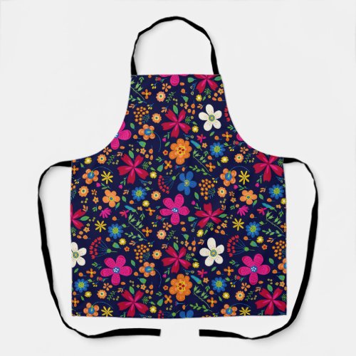 multi colour floral design  apron