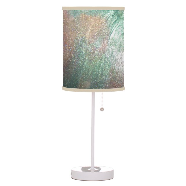 Multi Colour Glitter Paint Table Lamp (Left)