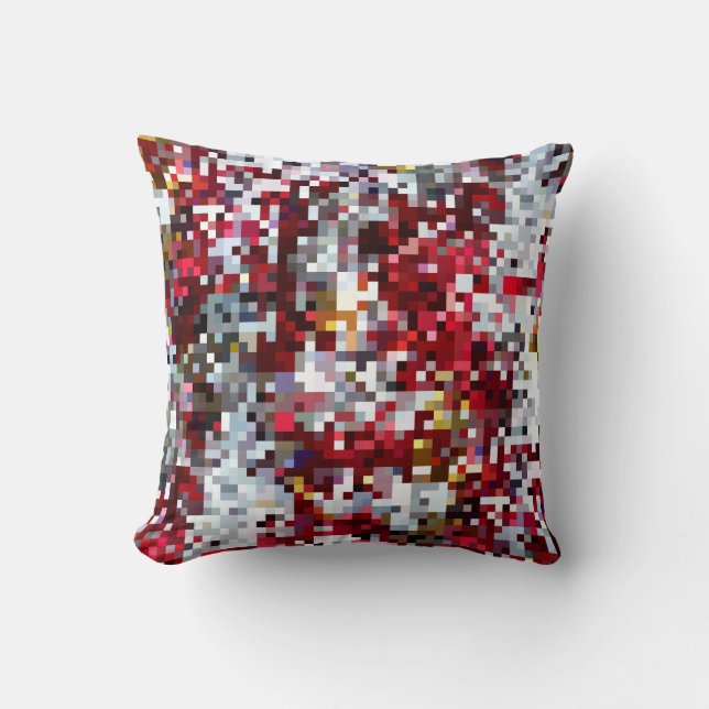 Multi Colour Mosaic Pattern Throw Pillow (Front)