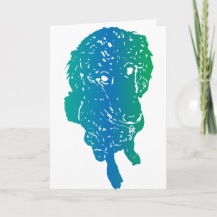 Multi-Colour Poodle Love Card w/Custom Message!