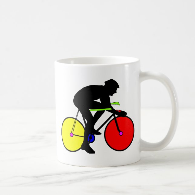 Multi Coloured Bike Bicycle Coffee Mug (Right)
