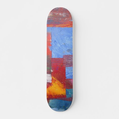 Multi Coloured Extreme Abstract Grid Skateboard