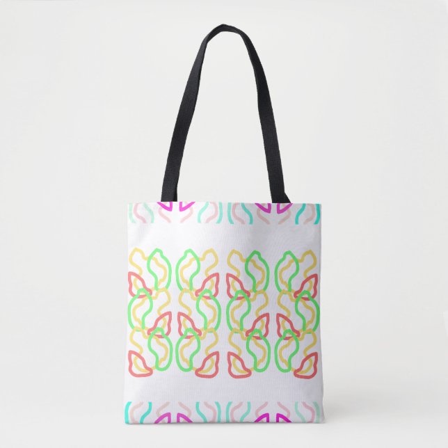 Multi Coloured Funky Tote Bag (Front)
