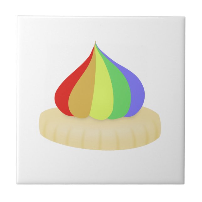 Multi coloured iced gem ceramic tile (Front)