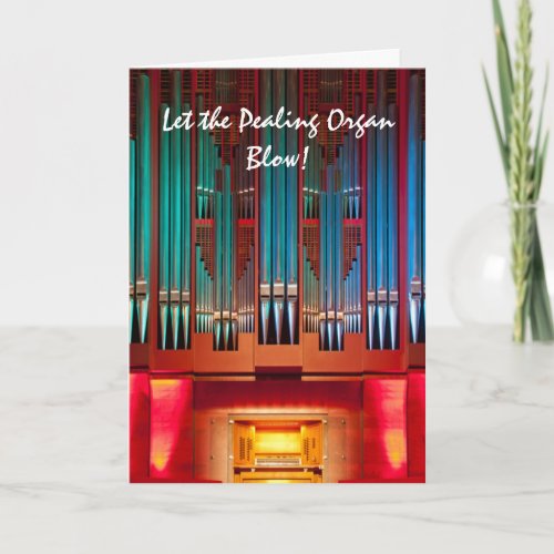 Multi_coloured organ pipes Christmas card