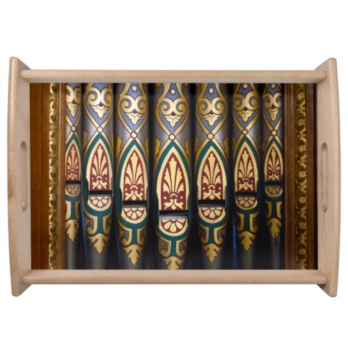 Multi_coloured organ pipes serving tray