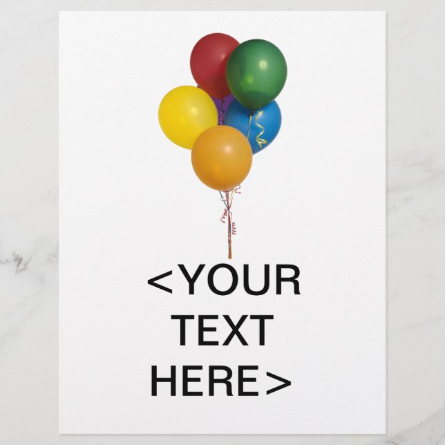 Multi Coloured Party Balloons Flyer (Front)