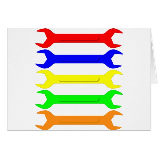 Multi-Coloured Spanners Cards (Front Horizontal)