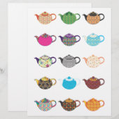 Multi-coloured Tea Kettles (Front/Back)
