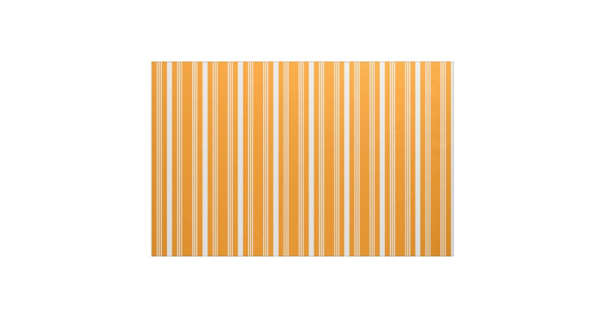 Multi-Column Orange Vertical Stripes Fabric | Zazzle