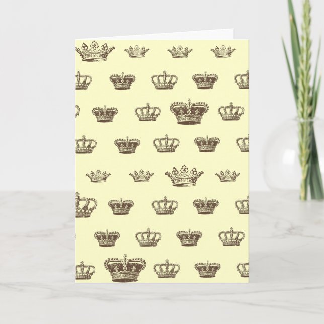 Multi Crown design - choose bkgd color Card (Front)