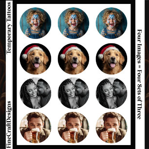 Multi Custom Image Party Your Face Selfie Temporary Tattoos