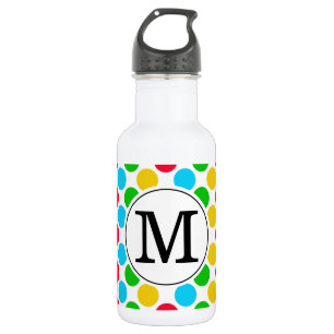 Multi Dot Custom Monogrammed Golf Beverage Stainless Steel Water Bottle